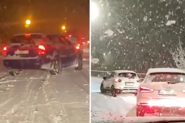 NE KREĆITE NA PUT AKO NE MORATE! Sneg u pojedinim delovima Srbije napravio haos!! Saobraćaj u blokadi, kolone nepregledne! (VIDEO)