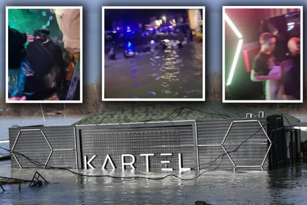 OVO JE TRENUTAK KADA JE SPLAV KARTEL POČEO DA TONE: Objavljen snimak - LJUDI MASOVNO TRČE KA IZLAZU, MOST POTOPLJEN (FOTO/VIDEO)