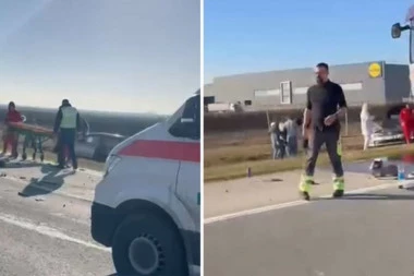 SAOBRAĆAJNA NESREĆA NA AUTO-PUTU BEOGRAD-NOVI SAD: Jeziv snimak se širi društvenim mrežama