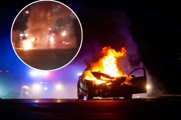 POŽAR U ZEMUNU! Izgoreo automobil u garaži!