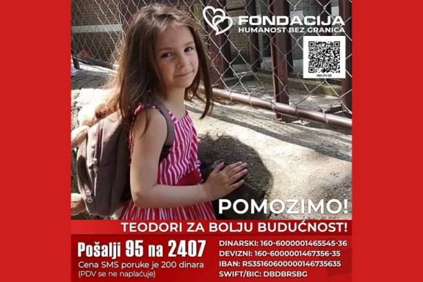95 NA 2407! Pomozimo Teodori da pobedi opaku bolest!