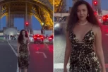 LEPOTICA JE SAMOUVERENO KRENULA KA AJFELOVOJ KULI: Tesna haljina ju je izdala, pred prolaznicima je sevnulo sve! (VIDEO)
