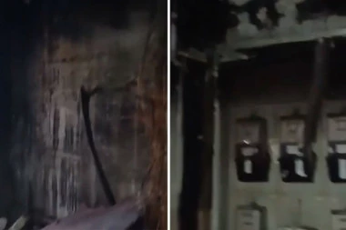 IZGORELO PRIZEMLJE ZGRADE NA KARABURMI! Uništeno sve u požaru! (VIDEO)