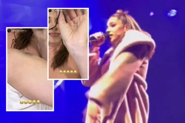 UZNEMIRUJUĆE FOTOGRAFIJE: Evo kako Sara Jo izgleda nakon što se SLOMILA NA BINI na dočeku u Beogradu (FOTO)