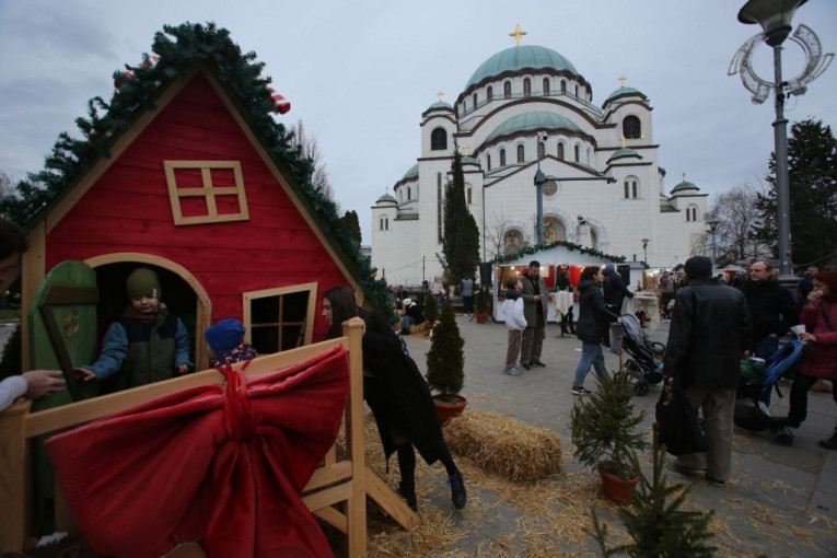 Hram Svetog Save na Badnji dan