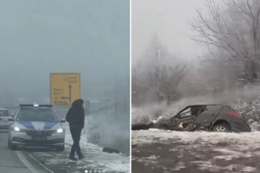 SAOBRAĆAJKA NA IBARSKOJ MAGISTRALI: Jedno lice hitno prevezeno u Urgentni centar (VIDEO)