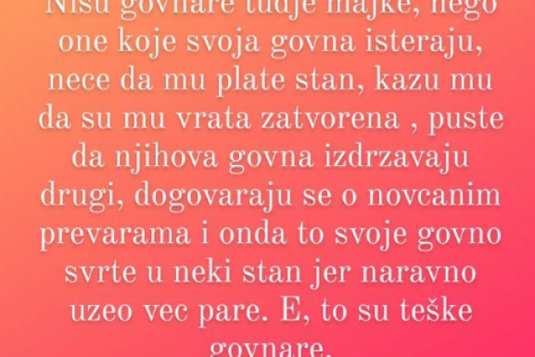 Marija uzvratila Bebici, I deo