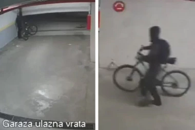 DO DETALJA OSMISLIO PLJAČKU, PA PLAN PRETVORIO U DELO: Nepoznati muškarac usnimljen kako krade bicikla iz garaže u Žarkovu!