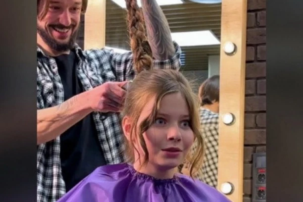 SVI SU GLEDALI U PRELEPO DETE SA PLETENICOM: Kada je frizer uzeo makaze i počeo sa šišanjem, usledilo je saznanje koje je izazvalo buru na internetu! (VIDEO)