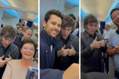 PREDSEDNIK ARGENTINE ŠOKIRAO SVET SVOJIM POSTUPKOM NA PUTU ZA DAVOS:  Milej pravio selfije na komercijalnom letu i izneo šokantne planove!