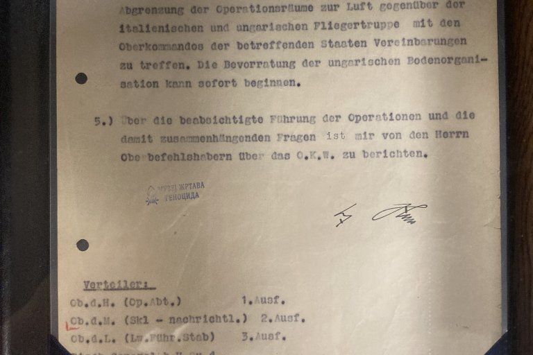 HITLEROVA DIREKTIVA 25 IZLOŽENA U NARODNOM MUZEJU