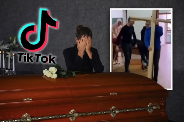 DECA SE "SAHRANJUJU" U ŠKOLI! Bizaran trend zaludeo tinejdžere, nose KRST i "pokojnika" na klupi! (VIDEO)