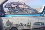 STRAVIČNA SAOBRAĆAJKA KOD NOVOG SADA: Automobili potpuno uništeni, srča na sve strane! (VIDEO)