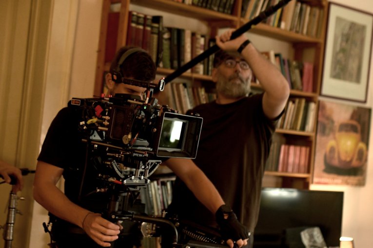 Na snimanju filma "Poslednji strelac"