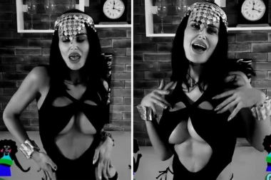 GRUDI PREKRILA SAMO TRAČICAMA: Nikad vrelija Indi, dok se uvija u bodiju na sve strane SEVAJU OBLINE! (FOTO)