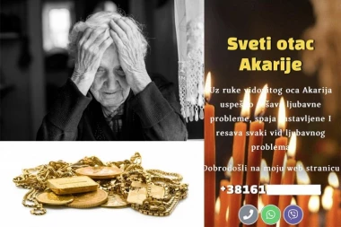 "PREVEO JE ŽEDNU PREKO VODE" Lažni monah AKARIJE ženu doveo do prosjačkog štapa: Obećao mi je partnera, brojeve za loto... UZEO JOJ 8.000 EVRA I ZLATO! ŠOK!