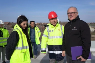 Ministar građevinarstva, saobraćaja i infrastrukture Republike Srbije Goran Vesić obišao radove na nadvožnjaku na Km95+739