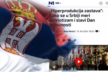 BRUKA I SRAMOTA ŠOLAKOVIH MEDIJA: Napadaju srpsku zastavu na Sretenje (FOTO)
