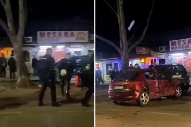TEŠKA SAOBRAĆAJNA NEZGODA U NIŠU: Auto smrskan, ulice zatvorene (FOTO+VIDEO)