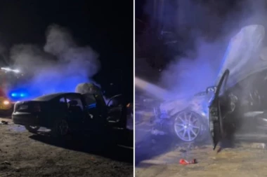 JEZINA SCENA NA FRUŠKOJ GORI: Automobil izgoreo u potpunosti (VIDEO)