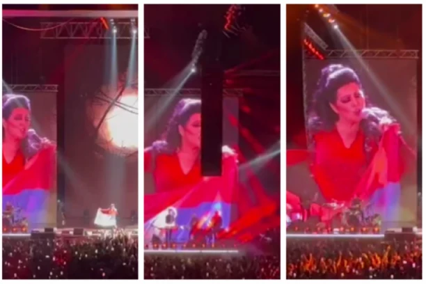 DRAGANA MIRKOVIĆ SA SRPSKOM ZASTAVOM NA KONCERTU: Pevačica OVIM HITOM naježila sve, atmosfera do usijanja!