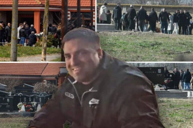 KOVČEG PREPUN BELIH RUŽA, A ZA NJIM VIOLINA I GITARA! U povorci na sahrani Milana Šuše POTRESNE SCENE: Supruga slomljena od bola - JEDVA STAJALA NA NOGAMA (FOTO)