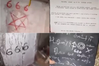 SATANISTI OBAVILI OBRED PORED GROBLJA! Jeziv prizor u Baru - PENTAGRAMI, SVEĆE, DRVENE LUTKICE! Pogledajte snimak koji BUDI JEZU (VIDEO)