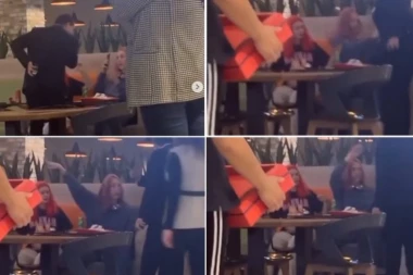 HAPŠENJE U BEOGRADSKOM TRŽNOM CENTRU! Dve devojke napravile HAOS, polivale i gađale ljude, policija HITNO reagovala! (VIDEO)