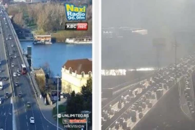 NA ULICAMA I MOSTOVIMA U BEOGRADU OZBILJAN KRKLJANAC: Na Brankovom mostu prizor za NEVERICU! (FOTO)