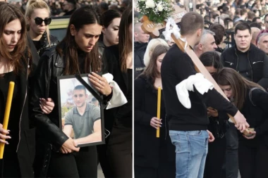 JECAJI SESTRE POKOJNOG MMA BORCA ODZVANJALI GROBLJEM: Drži Stefanovu sliku i zapomaže na sav glas! (GALERIJA)