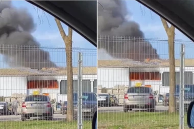 GORI MAGACIN CARINE KOD ČAČKA! Jezivi snimci sa lica mesta! (VIDEO/FOTO)