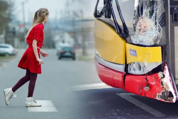 DEVOJČICA TEŠKO POVREĐENA U SAOBRAĆAJNOJ NEZGODI: Vozač autobusa prošao na crveno i udario maloletnicu na pešačkom!