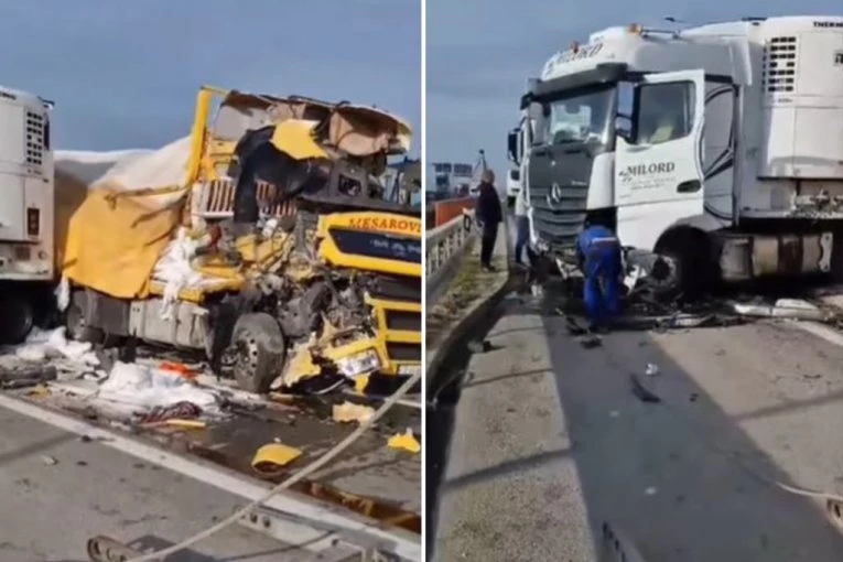 JEZIVO! Pogledajte kako izgledaju kamioni nakon udesa na Dobanovačkoj petlji! (VIDEO)
