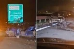 JEZIVA SCENA NA AUTO-PUTU MILOŠ VELIKI: Automobili smrskani, delovi rasuti svuda po putu! (VIDEO)