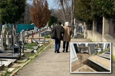 NA GROBU UBICE IZ NOVOG SADA POJAVILA SE MISTERIOZNA ŽENA! Na groblje došla ruku pod ruku sa LAVOVIM DEDOM! (FOTO)