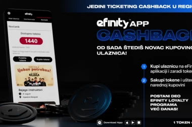 Velika vest za ljubitelje muzičkih događaja i festivala: EFINITY LANSIRAO CASHBACK USLUGU, UZ TOKENE LAKŠE I JEFTINIJE DO ULAZNICA!