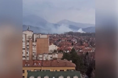 POŽAR U ČAČKU: Gusti oblak dima se nadvija nad gradom