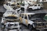 PRVI SNIMCI SA MESTA POŽARA NA PETLOVOM BRDU: Četiri automobila potpuno uništena! (FOTO+VIDEO)