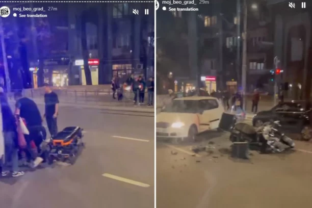 OD MOTOCIKLA NIJE OSTALO NIŠTA! Stravična saobraćajka u Beogradu!