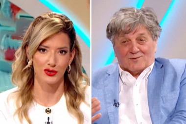 PEH RADOŠA BAJIĆA U JUTARNJEM PROGRAMU: Reditelj nije znao da su KAMERE UKLJUČENE, Jovana Joksimović se ŠOKIRALA, pa prasnula u SMEH! (VIDEO)
