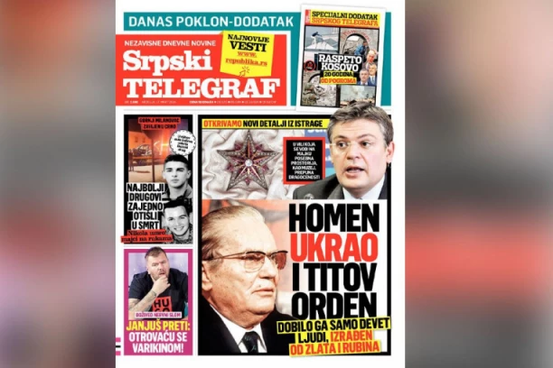 HOMEN UKRAO I TITOV ORDEN! DOBILO GA SAMO 9 LJUDI, IZRAĐEN OD ZLATA I RUBINA! ČITAJTE U SRPSKOM TELEGRAFU!