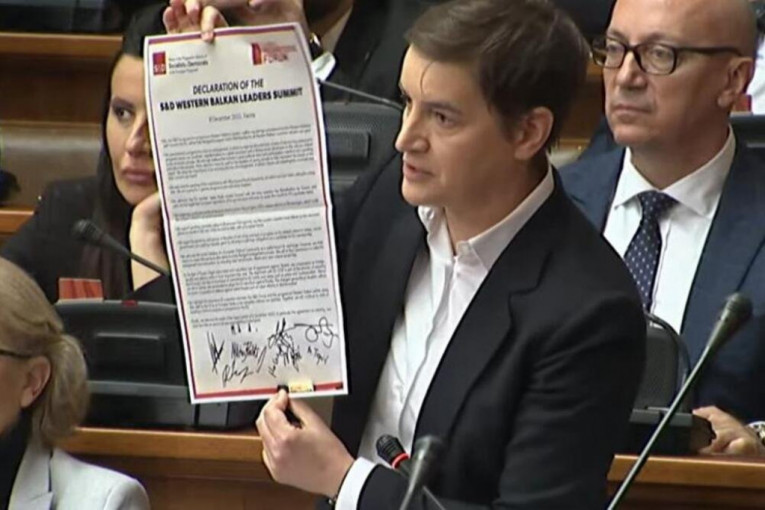 OVO JE DOKUMENT KOJI JE ANA BRNABIĆ POKAZALA U SKUPŠTINI! Evo ŠTA u njemu piše i KO ga je potpisao!