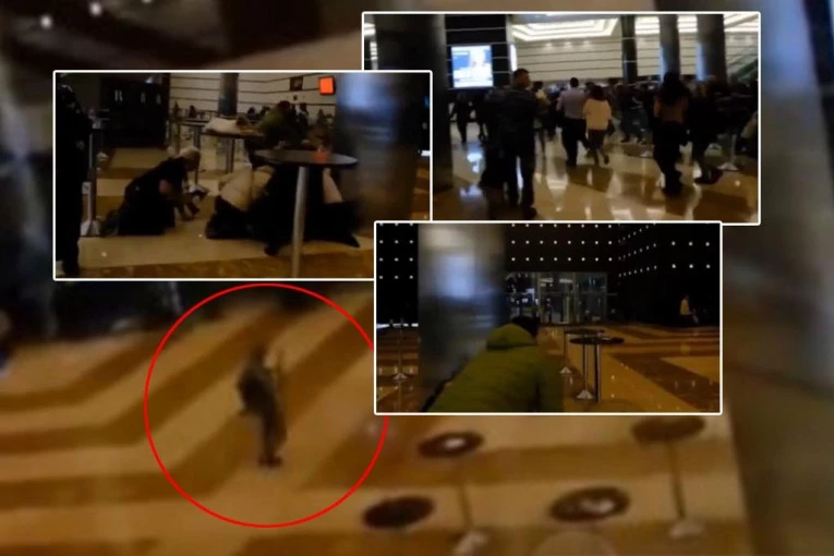 JEZIVA SCENA IZ MOSKVE! OVO JE TRENUTAK KADA SU TERORISTI ULETELI U HALU: Ljudi uspaničeno trče i vrište, dok napadači ispaljuju rafalnu paljbu - NIJE IM BILO SPASA! (VIDEO)