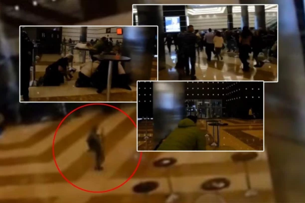 JEZIVA SCENA IZ MOSKVE! OVO JE TRENUTAK KADA SU TERORISTI ULETELI U HALU: Ljudi uspaničeno trče i vrište, dok napadači ispaljuju rafalnu paljbu - NIJE IM BILO SPASA! (VIDEO)