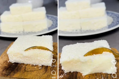 KOLAČ SA KOKOSOM I GRIZOM UZ DODATAK BELE ČOKOLADE: Može da bude i POSNO, top ideja za uživanje u sunčanom vikendu (FOTO)