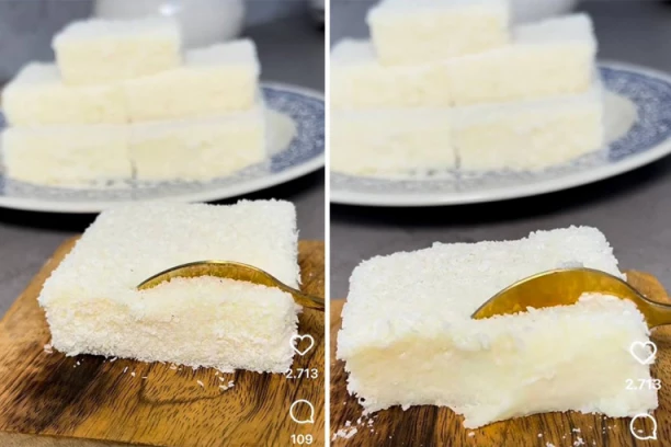 KOLAČ SA KOKOSOM I GRIZOM UZ DODATAK BELE ČOKOLADE: Može da bude i POSNO, top ideja za uživanje u sunčanom vikendu (FOTO)