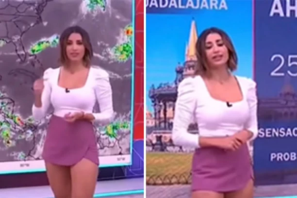 VODITELJKA U NAJKRAĆOJ SUKNJI UŽIVO U PROGRAMU NAPRAVILA ŠOU: Svi tvrde da je promašila KANAL, a onda je usledila VESELA ZAVRŠNICA (VIDEO)