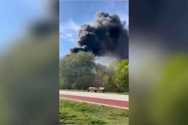 SNIMCI VELIKOG POŽARA U NOVOM SADU: Gusti dim se nadvio nad Limanom (VIDEO)