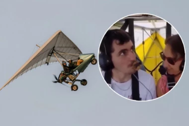 MLADIĆ I DEVOJKA SU UŽIVALI U LETENJU: Usledio je šok kad su ugledali stvorenje koje je bilo skriveno na letelici! (VIDEO)