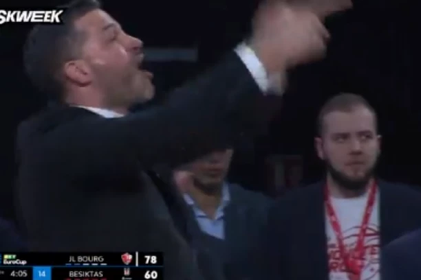 ALIMPIJEVIĆ DIVLJAO NA PARKETU! Dobio DVE tehničke ZAREDOM! Igrači se DOVATILI! Haos u porazu Bešiktaša!